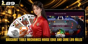 baccarat table mechanics house edge and core l89 rules