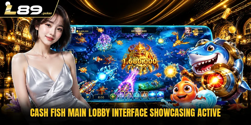 Cash Fish: Ultimate Guide To Ocean Tactics 2 Cash fish main lobby interface showcasing active