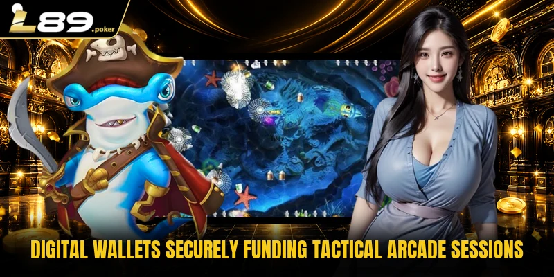 Digital wallets securely funding tactical arcade sessions