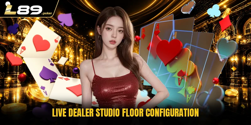 Live dealer studio floor configuration