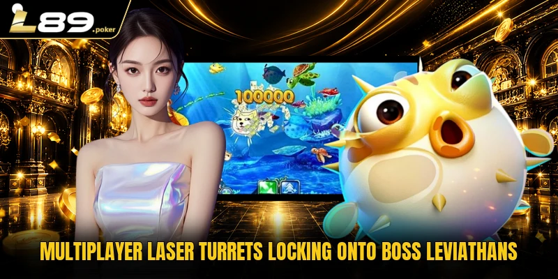 Multiplayer laser turrets locking onto boss leviathans