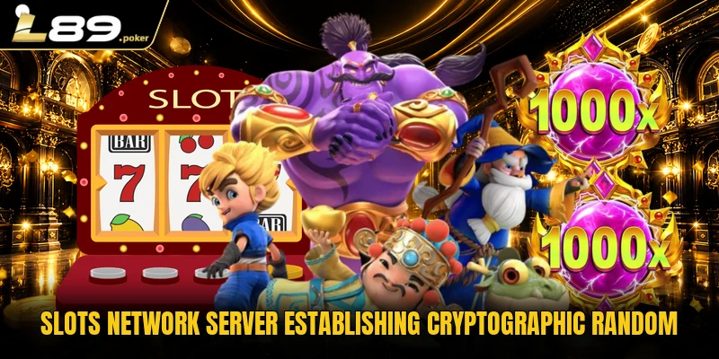 Slots network server establishing cryptographic random